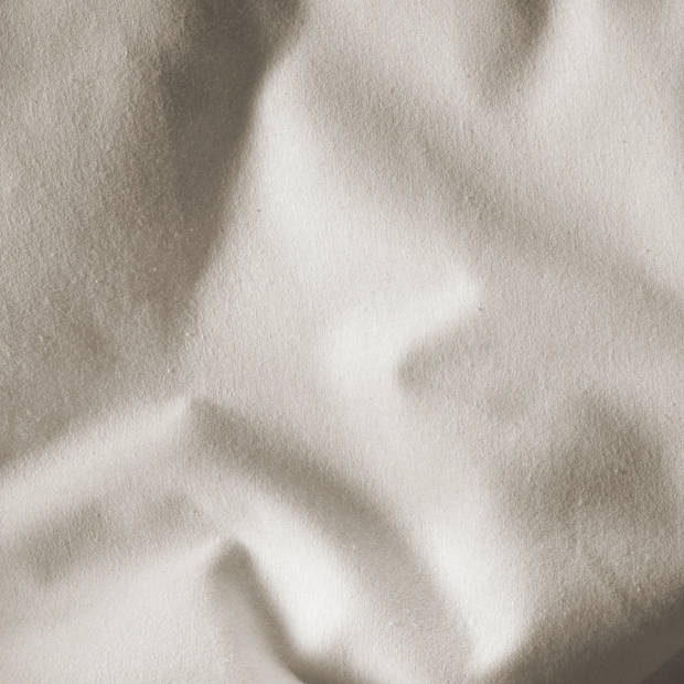 Moodit Dekbedovertrek Freya Cream - Eenpersoons - 140 x 220 cm - Katoen Flanel