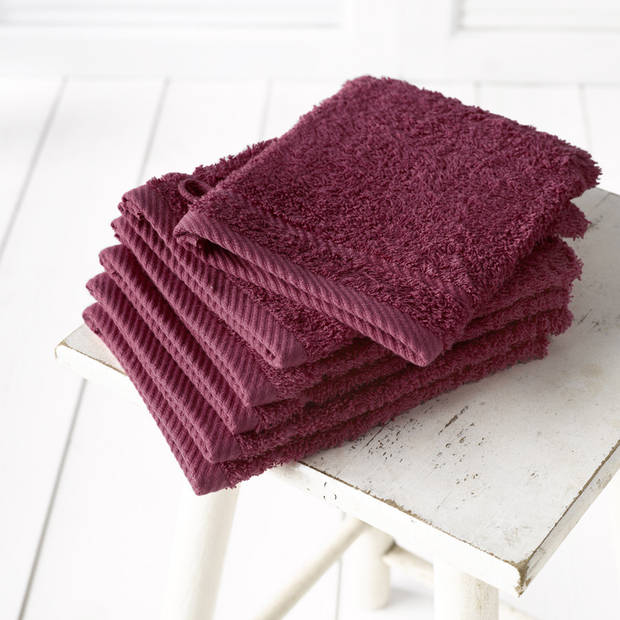 Washandjes Helene Beet Red 6 stuks