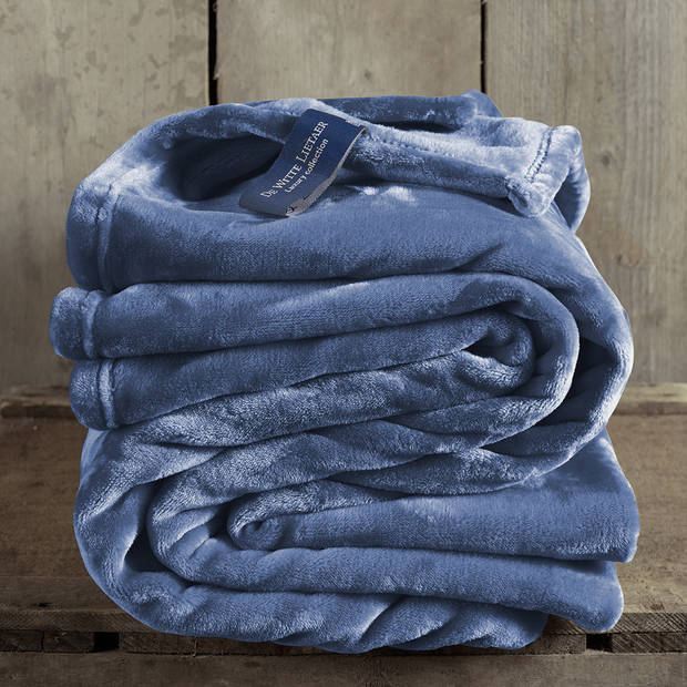 De Witte Lietaer Fleece plaid Cosy - 150 x 200 cm - Blauw