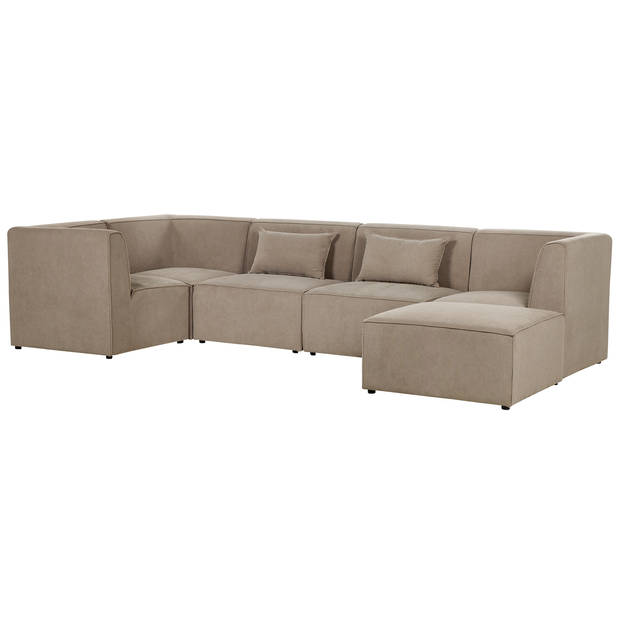 Beliani LEMVIG - Modulaire Sofa-Beige-Corduroy