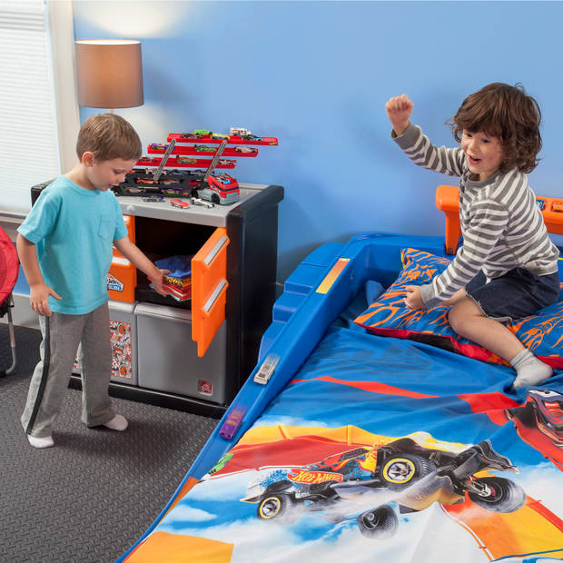 Step2 Hot Wheels Race Car Opbergkast voor kinderen Kast van kunststof voor de kinderkamer