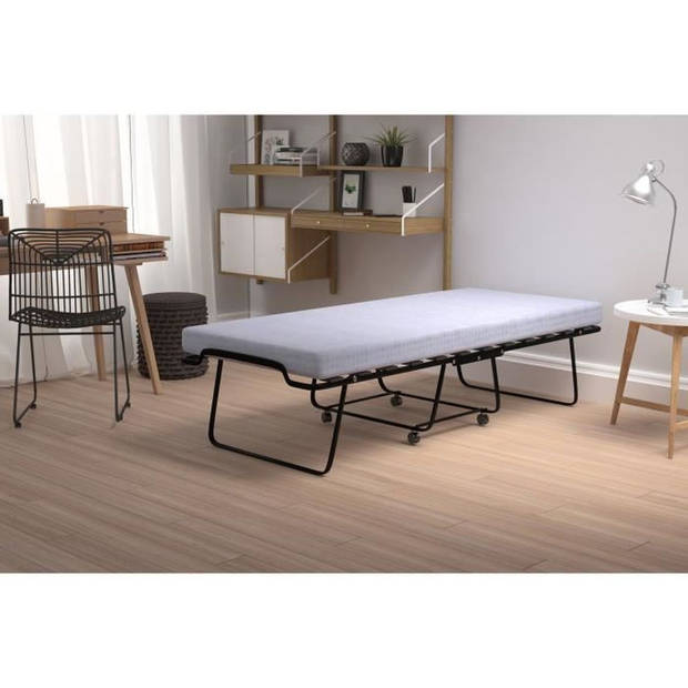 SEDAC Opklapbaar extra bed 17 latten - 90 x 190 cm + schuimmatras 10 cm