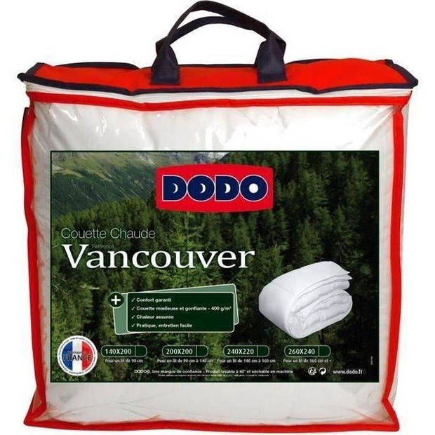 DODO Warm dekbed 400gr/m² VANCOUVER - 220 x 240 cm - Wit