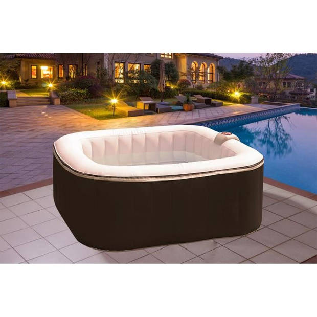 SUN SPA Vierkante opblaasbare opblaasbare spa - 6 personen - 1,85 x H 0,65 m