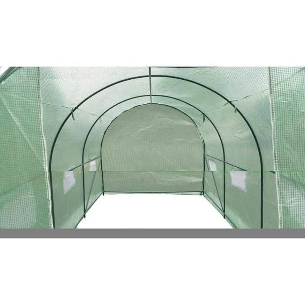 Tunneltuinkas - 6 m² - 140g polyethyleen canvas & 18mm diameter stalen buis