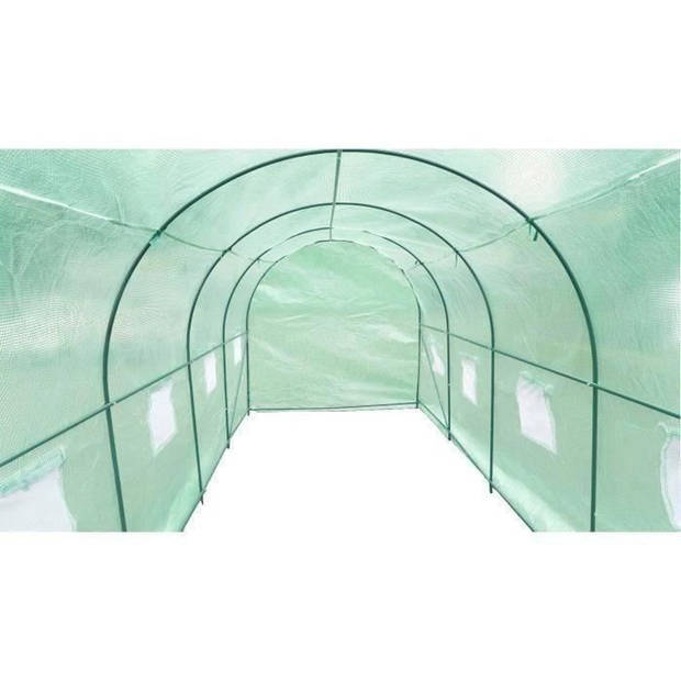Tunneltuinkas - 9 m² - 140g polyethyleen canvas & 18mm diameter stalen buis