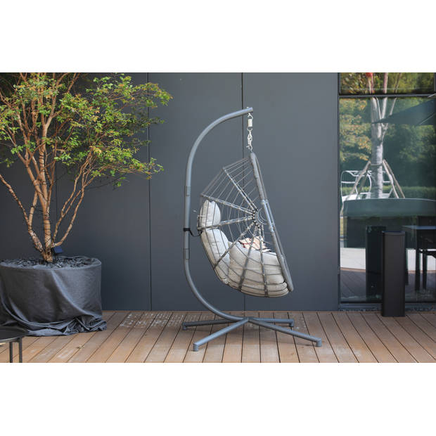 Sens-Line - Lisa hangstoel - Metaal - 103cm - Zwart