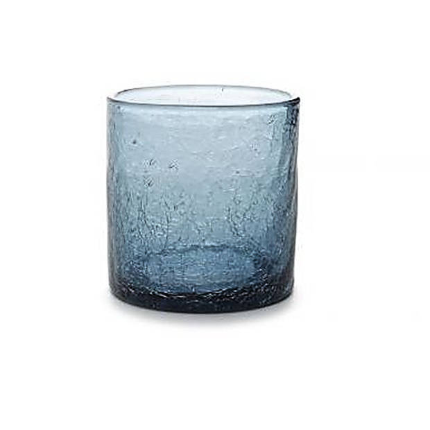 Fine2Dine Whiskey Glas Crackle - Blauw - 220 ml