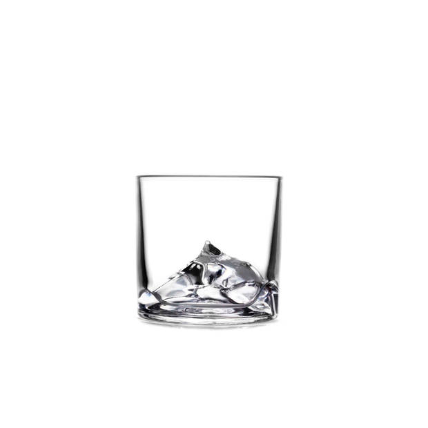 Liiton - Karaf, Dienblad, 6 Onderzetters en 6 Glazen met Koelsysteem Everest Set van 14 Stuks - Glas - Transparant