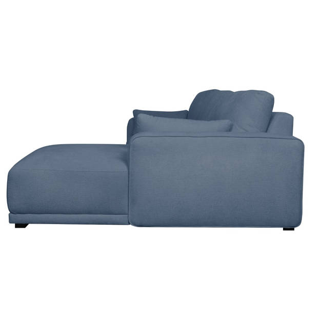 Giga Meubel - Loungebank Rechts Blauw Stof - 305x105x85cm - Zitdiepte 64cm