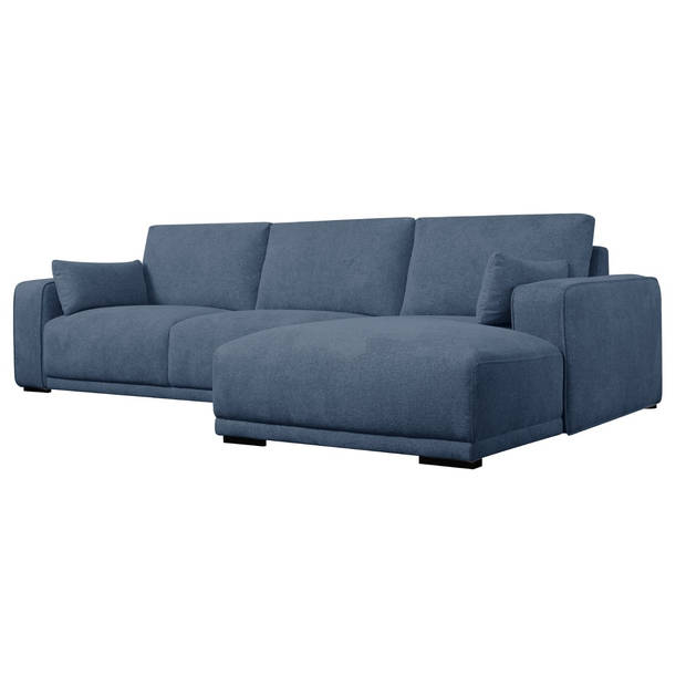 Giga Meubel - Loungebank Rechts Blauw Stof - 305x105x85cm - Zitdiepte 64cm