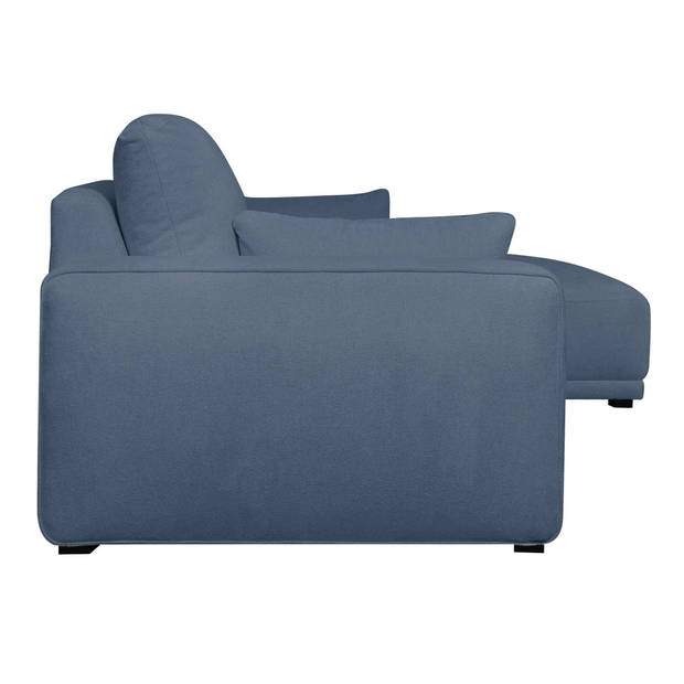 Giga Meubel - Loungebank Rechts Blauw Stof - 305x105x85cm - Zitdiepte 64cm