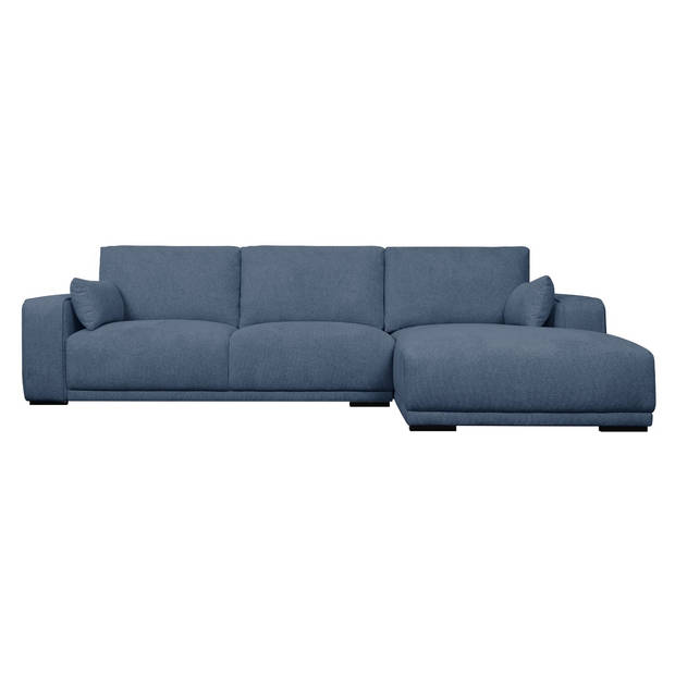 Giga Meubel - Loungebank Rechts Blauw Stof - 305x105x85cm - Zitdiepte 64cm