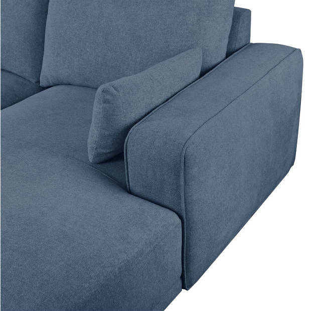 Giga Meubel - Loungebank Rechts Blauw Stof - 305x105x85cm - Zitdiepte 64cm