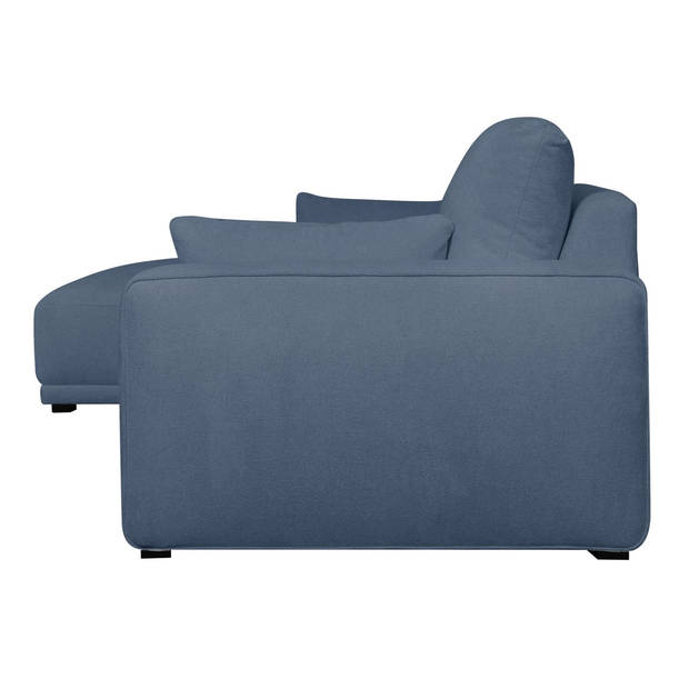 Giga Meubel - Loungebank Links Blauw Stof - 305x105x85cm - Zitdiepte 64cm