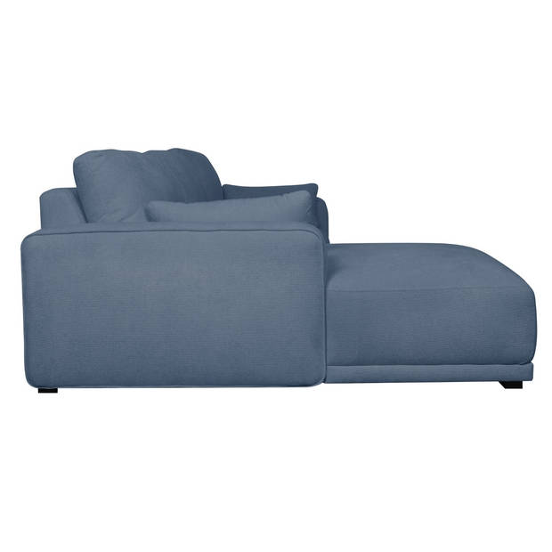 Giga Meubel - Loungebank Links Blauw Stof - 305x105x85cm - Zitdiepte 64cm