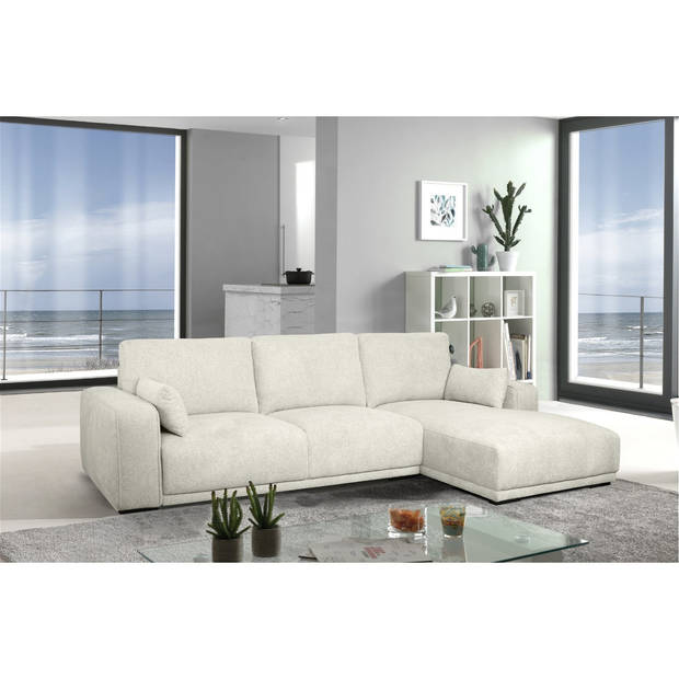 Giga Meubel - Loungebank Rechts Beige Stof - 305x105x85cm - Zitdiepte 64cm