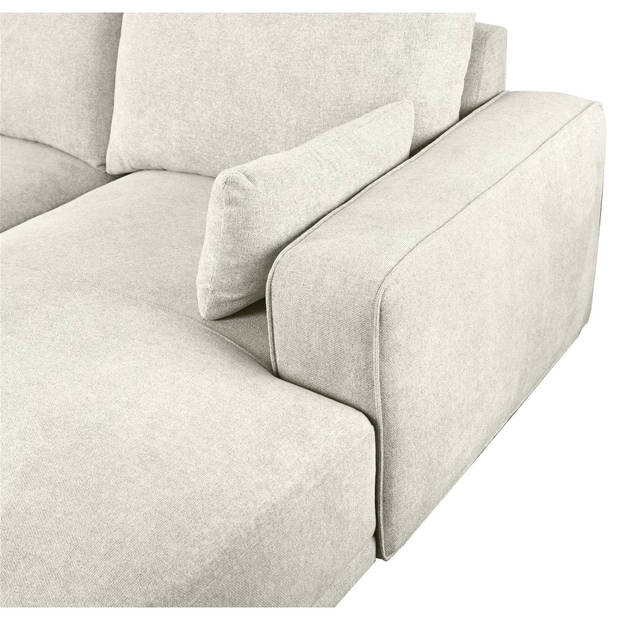 Giga Meubel - Loungebank Rechts Beige Stof - 305x105x85cm - Zitdiepte 64cm