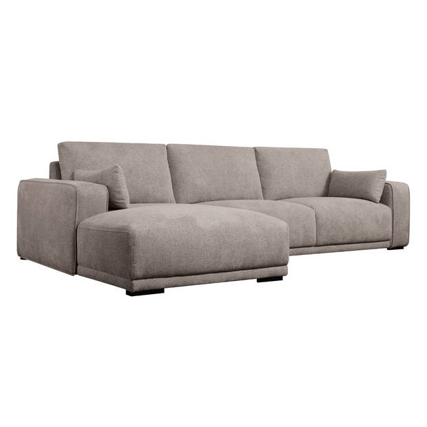 Giga Meubel - Loungebank Links Zandkleur Stof - 305x105x85cm - Zitdiepte 64cm