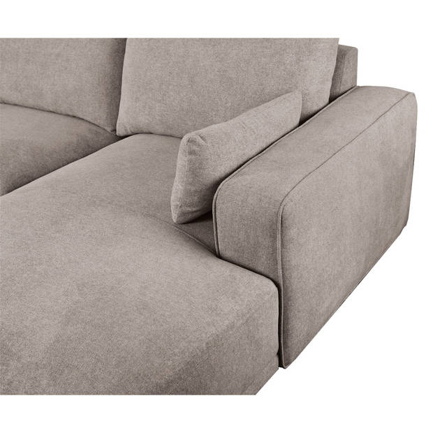 Giga Meubel - Loungebank Links Zandkleur Stof - 305x105x85cm - Zitdiepte 64cm