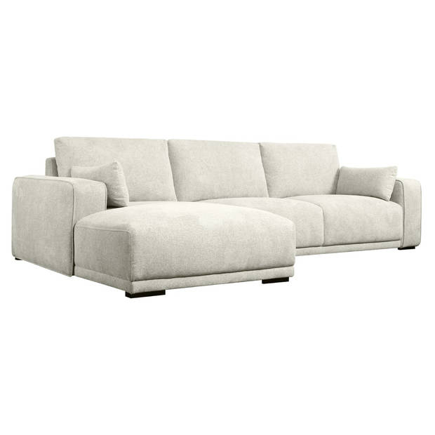 Giga Meubel - Loungebank Links Beige Stof - 305x105x85cm - Zitdiepte 64cm