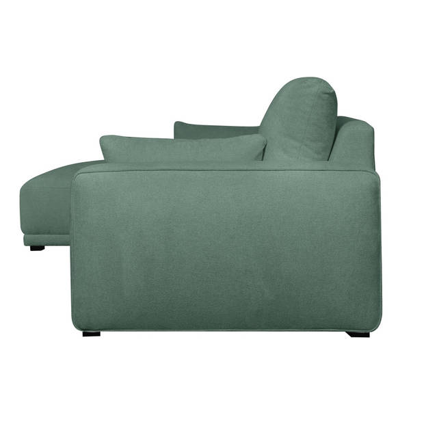 Giga Meubel - Loungebank Links Groen Stof - 305x105x85cm - Zitdiepte 64cm