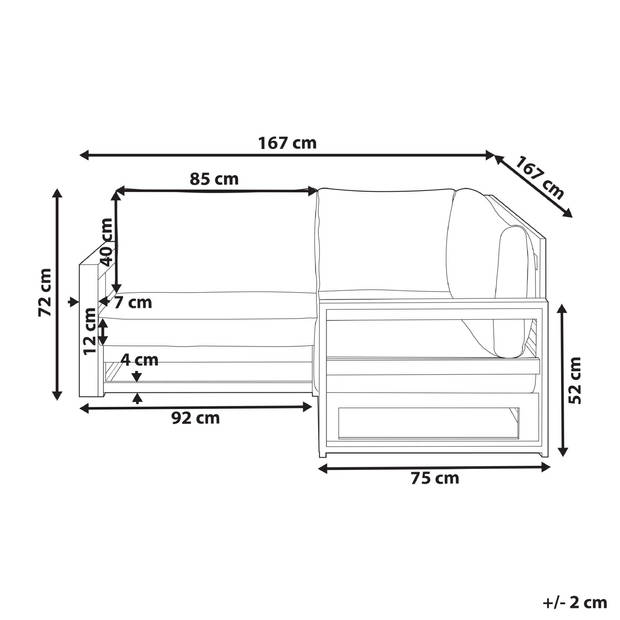 Beliani TIMOR - Tuinsofa-Lichte houtkleur-FSC® gecertificeerd acaciahout