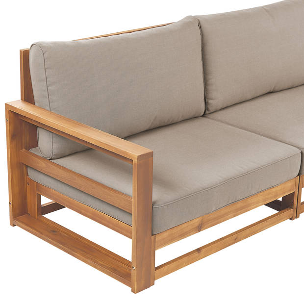 Beliani TIMOR - Tuinsofa-Lichte houtkleur-FSC® gecertificeerd acaciahout