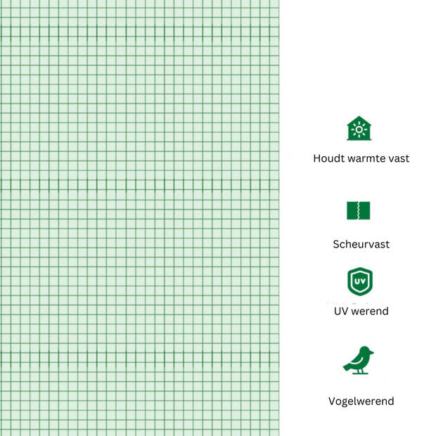 Broeikas - Foliekas - Kweekkas - Tuinkas - Kweektent - Kas - Groen - 300 cm x 80 cm x 45 cm