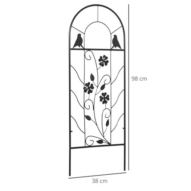 Tuindecoratie - Hek - Decoratie tuin - Klimplantenrek - Plantenrek - 38 x 98 cm