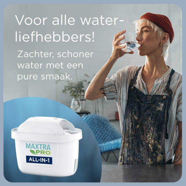 BRITA Marella Waterfilterkan 2,4L - Rood - Inclusief 1 MAXTRA PRO Waterfilter - BPA-vrij, Duurzaam verpakt