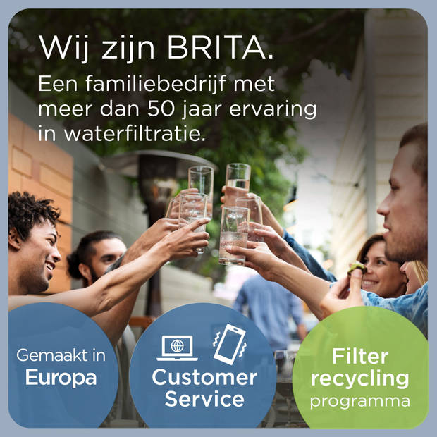 BRITA Marella XL Waterfilterkan 3,5L - Blauw - Inclusief 1 MAXTRA PRO Waterfilter - BPA-vrij, Duurzaam verpakt