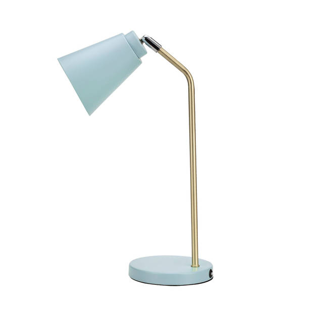 Pauleen Bureaulamp Charm - 40W - E14 - Lichtblauw/goud
