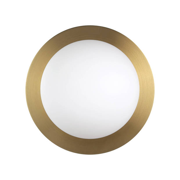 EGLO Mosiano wand- en plafondlamp - spiegellamp - LED - Ø 11 cm - Goud/Wit