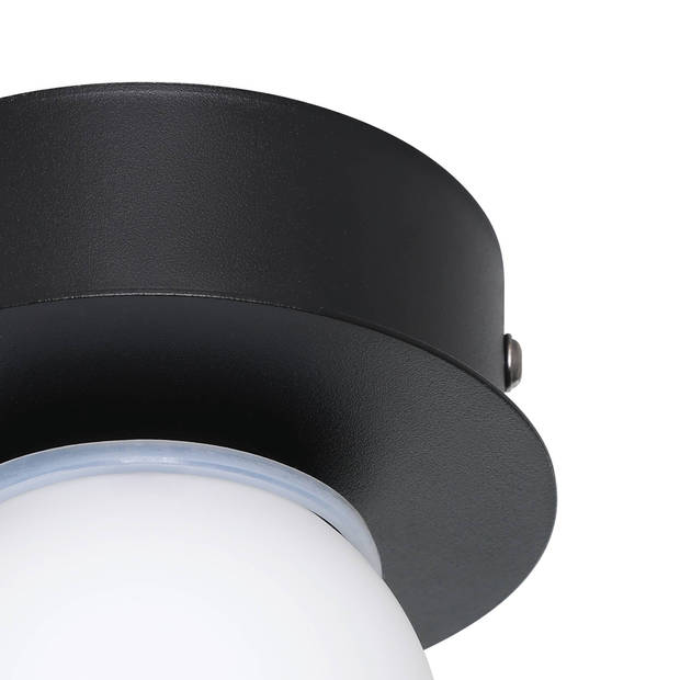 EGLO Mosiano wand- en plafondlamp - spiegellamp - LED - Ø 11 cm - Zwart/Wit