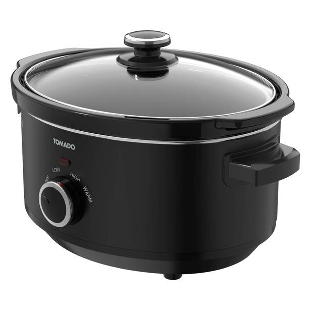 Tomado TSC3501B - Slowcooker - 3.5 liter - Keramische binnenpan - 3 warmtestanden - PFAS vrij - Zwart