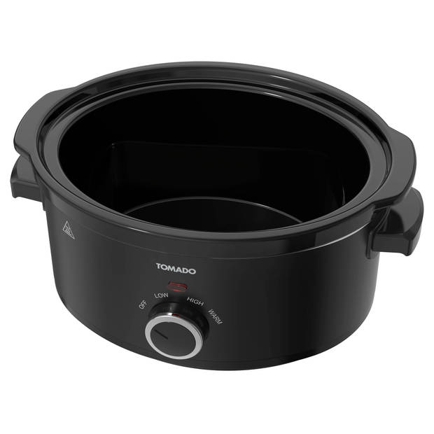 Tomado TSC3501B - Slowcooker - 3.5 liter - Keramische binnenpan - 3 warmtestanden - PFAS vrij - Zwart