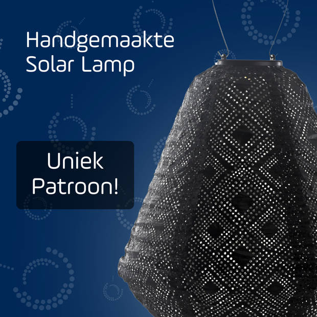 LUMIZ Solar tuinverlichting Mosaic Can - 30 cm - Zwart