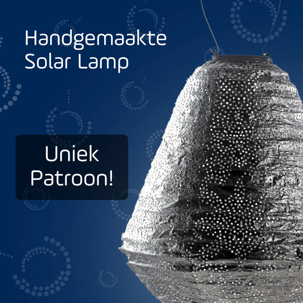 LUMIZ Solar tuinverlichting Marrakesh Can - 30 cm - Zilver