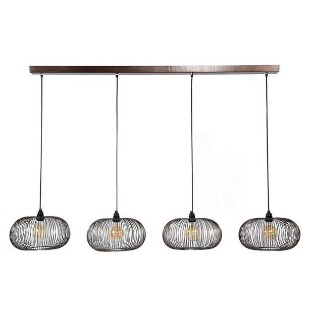 Hoyz - Hanglamp met 4 lampen - Koper kleurig - Disk vorm Ø35