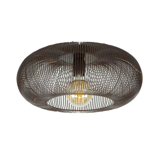 Hoyz - Plafondlamp Copper Twist - Zwart Nikkel - Industrieel - 43x43x20