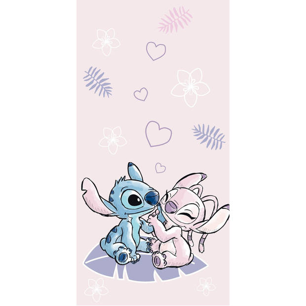 Disney Lilo & Stitch Strandlaken Heart - 70 x 140 cm - Katoen