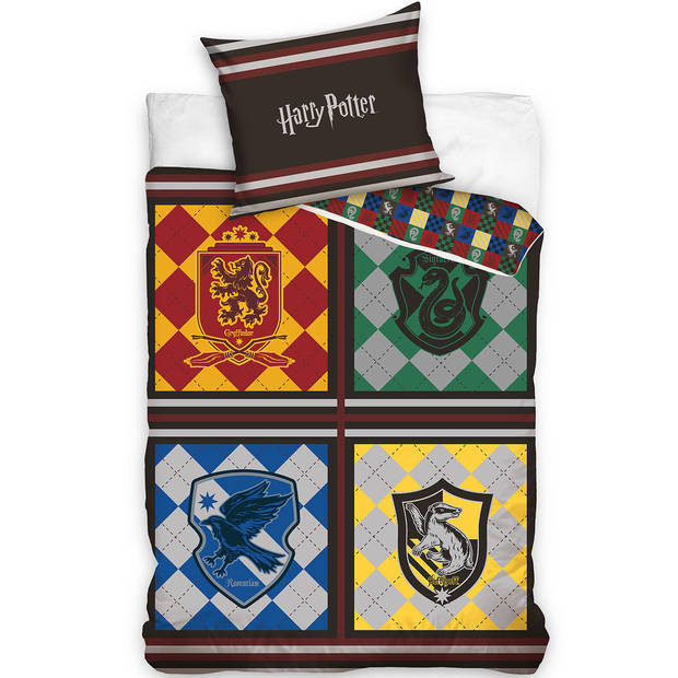 Harry Potter Dekbedovertrek School - Eenpersoons - 140 x 200 cm - Katoen