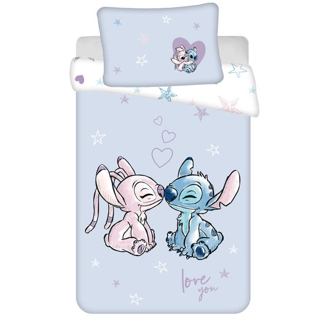 Disney Lilo & Stitch BABY Dekbedovertrek, Angel en Stitch - 135 x 100 cm - Katoen