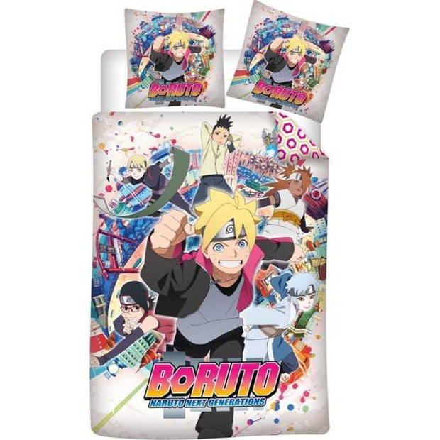 Naruto Dekbedovertrek Boruto - Eenpersoons - 140 x 200 cm - Polyester