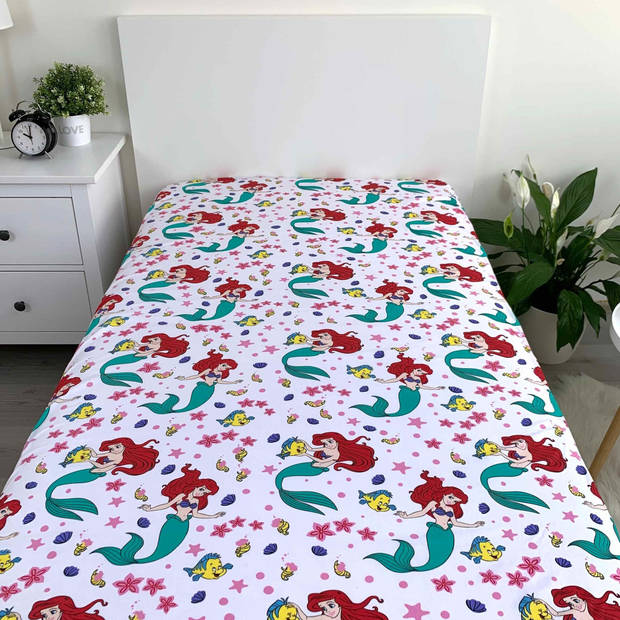 Disney Kleine Zeemeermin Hoeslaken Ocean - Eenpersoons - 90 x 190/200cm - Katoen