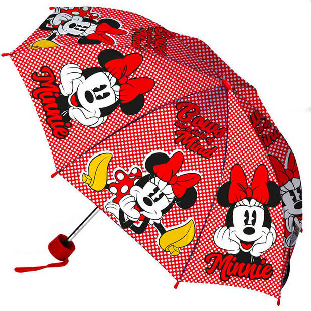 Disney Minnie Mouse Paraplu Strik - Ø 96 x 24/55 cm - Polyester