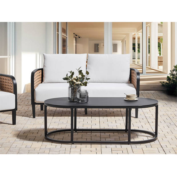 Beliani MONTEFALCO - Tuinsofa-Wit-Aluminium