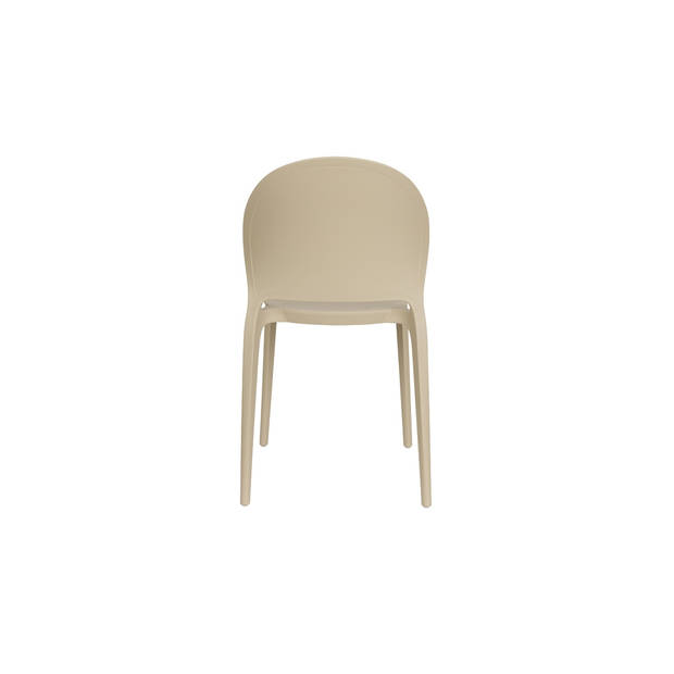 Giga Meubel - Tuinstoel Kunstof Beige - Zitdiepte 43cm - 52x45x82cm - Sjoerd