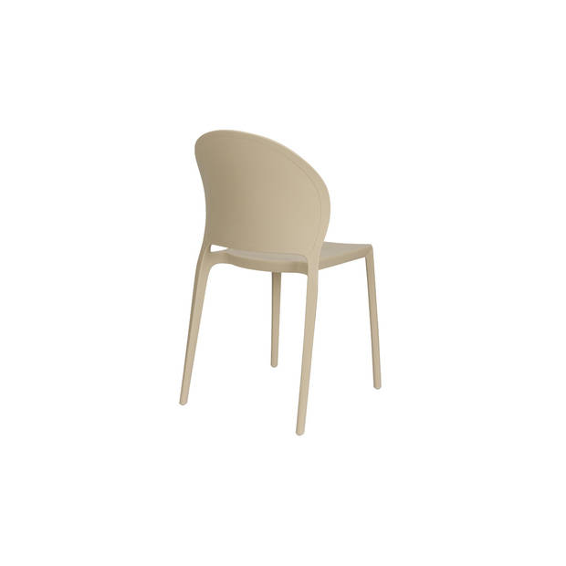 Giga Meubel - Tuinstoel Kunstof Beige - Zitdiepte 43cm - 52x45x82cm - Sjoerd